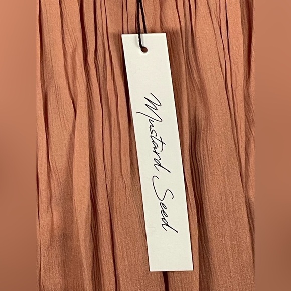 MUSTARD SEED ~ Boutique Cami Ruffle Mini Dress NWT Small‎ Rose Color - Picture 10 of 15